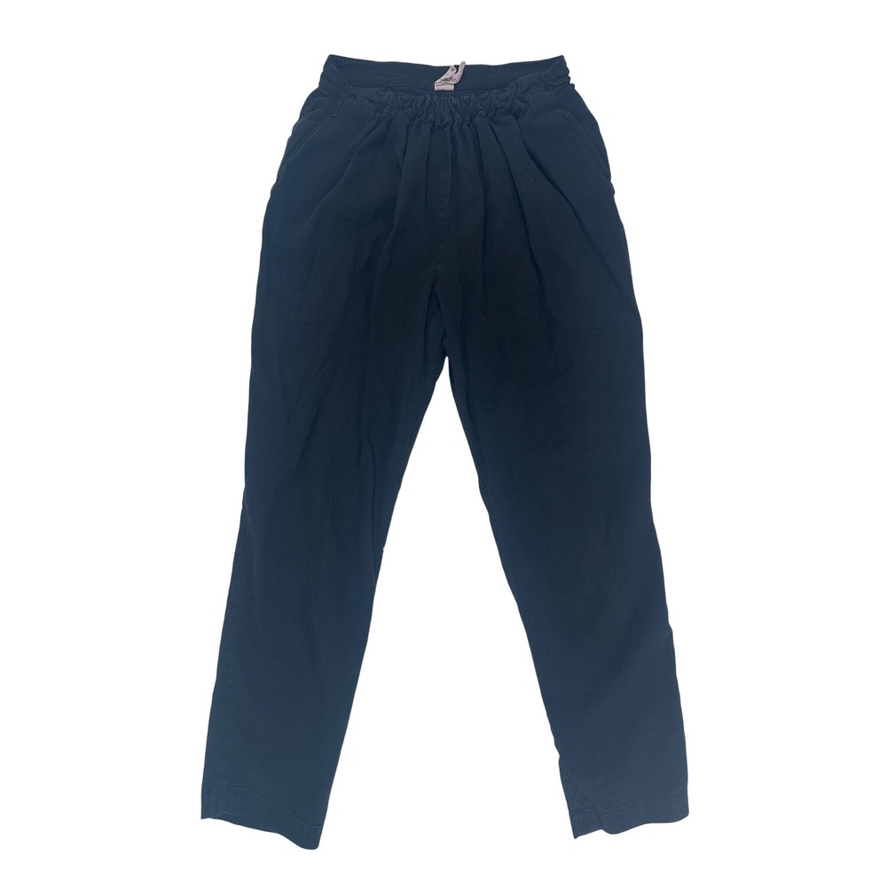 Jill Aiko Yee Black‎ 100% Cotton Elastic Waist Tapered Pants Women Small S